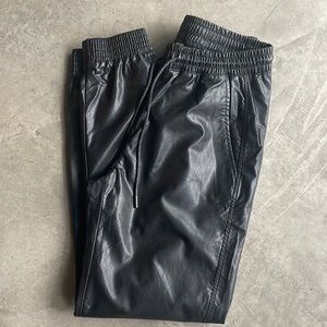 Zara faux leather joggers